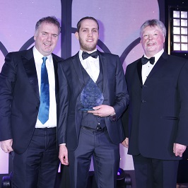 John King receiving his award