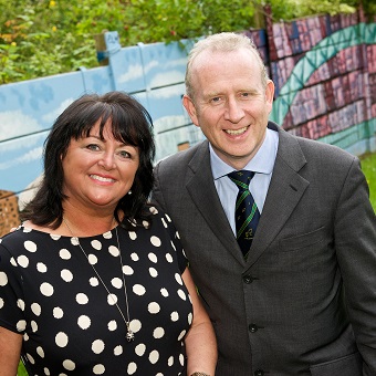 MP Graham Evans with Bredon Respite Manager Gill Evan