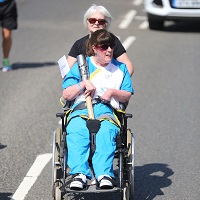 Leanne Carmichael carrying the Queen's Baton