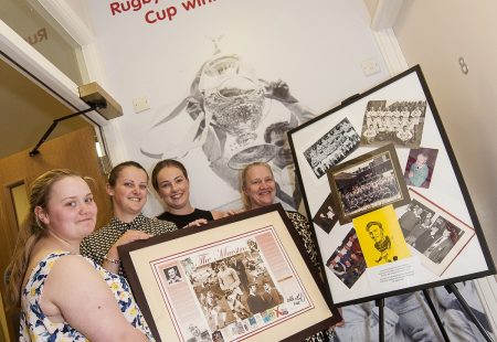 The family of a former resident pictured in the specialist service's Rugby League themed area