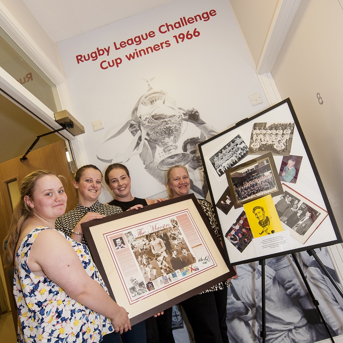 The family of a former resident pictured in the specialist service's Rugby League themed area