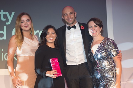 Siobhan Biggane left - Danielle Chan - Second left - colect award - Copy
