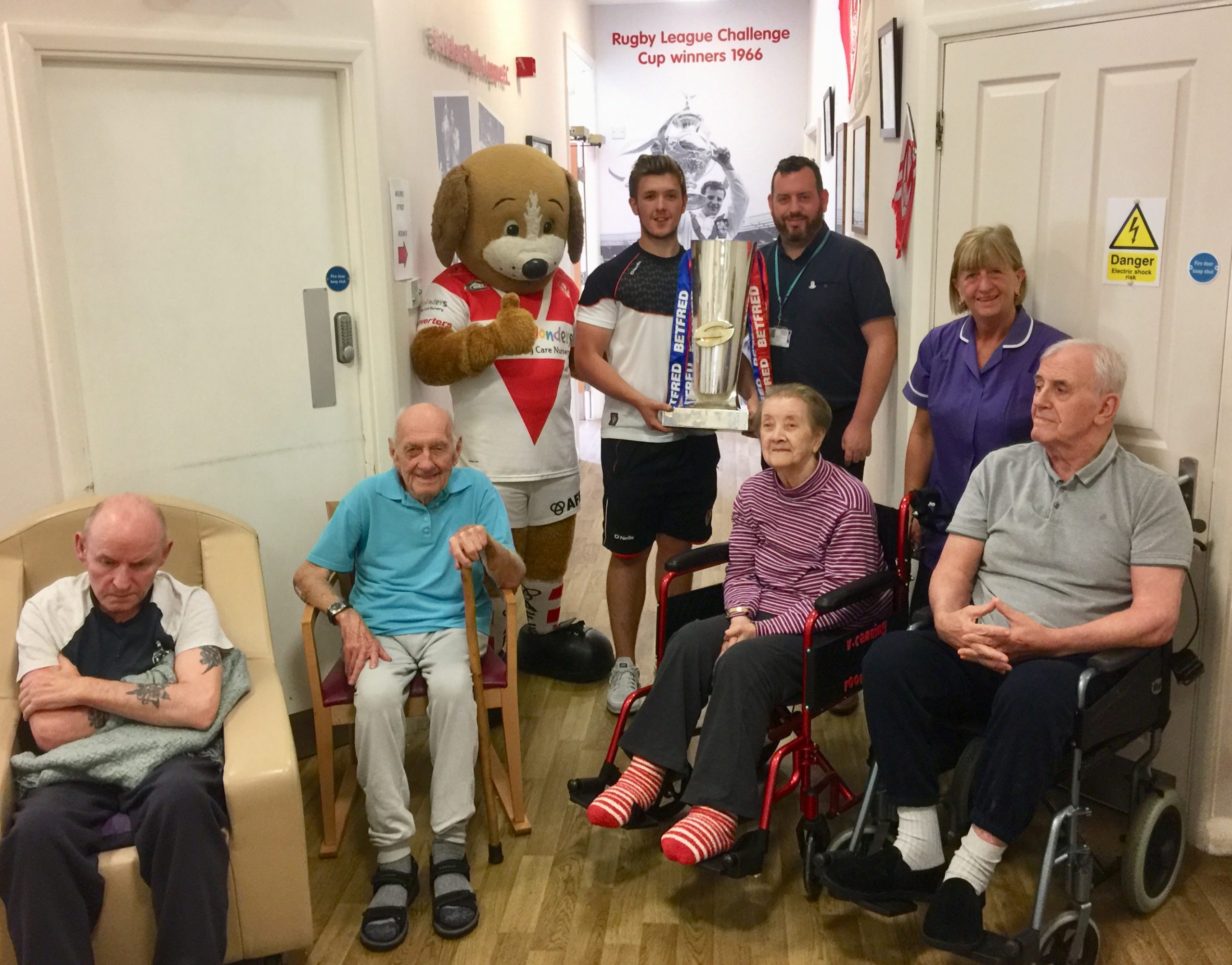 Boots with the Betfred Super League trophy at Eccleston Court
