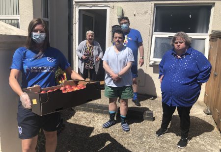 Portsmouth FC volunteers deliver apples