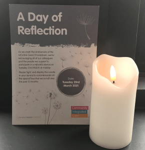 Candle for day of reflection