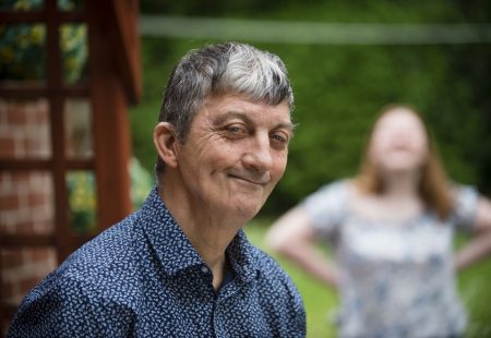 Person we support smiling to camera. Gilmorton