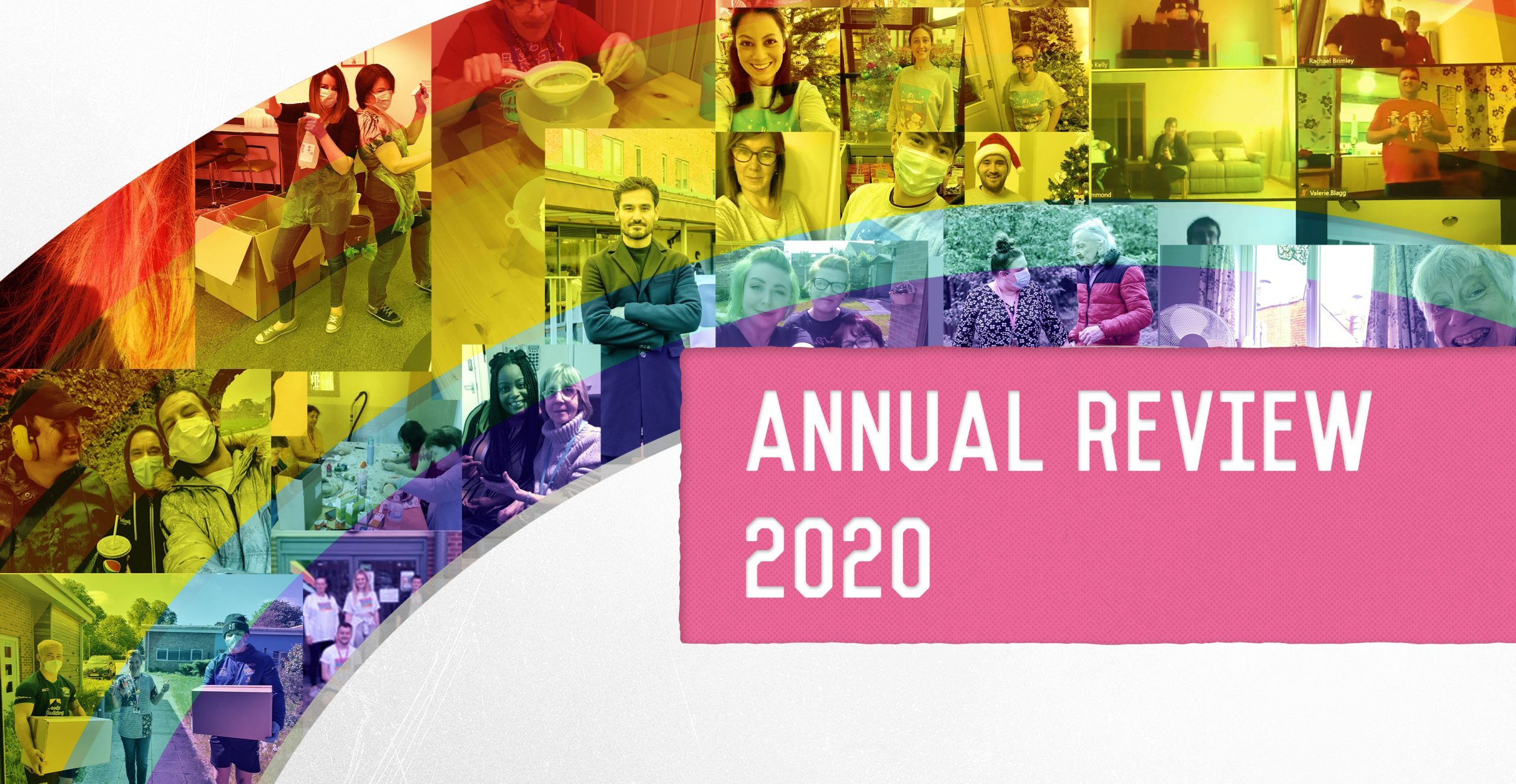 Annual review decorative collage of images