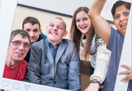 Group with social picture board