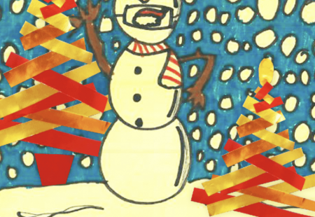 Christmas card created by person supported for Rugby league World Cup