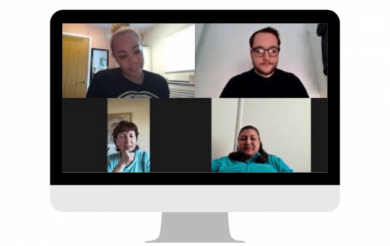 Video call meeting graphic
