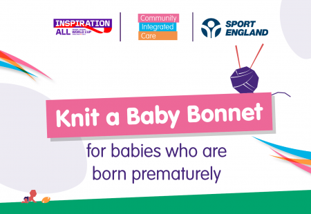 Knit a baby bonnet for babies who are born prematurely.