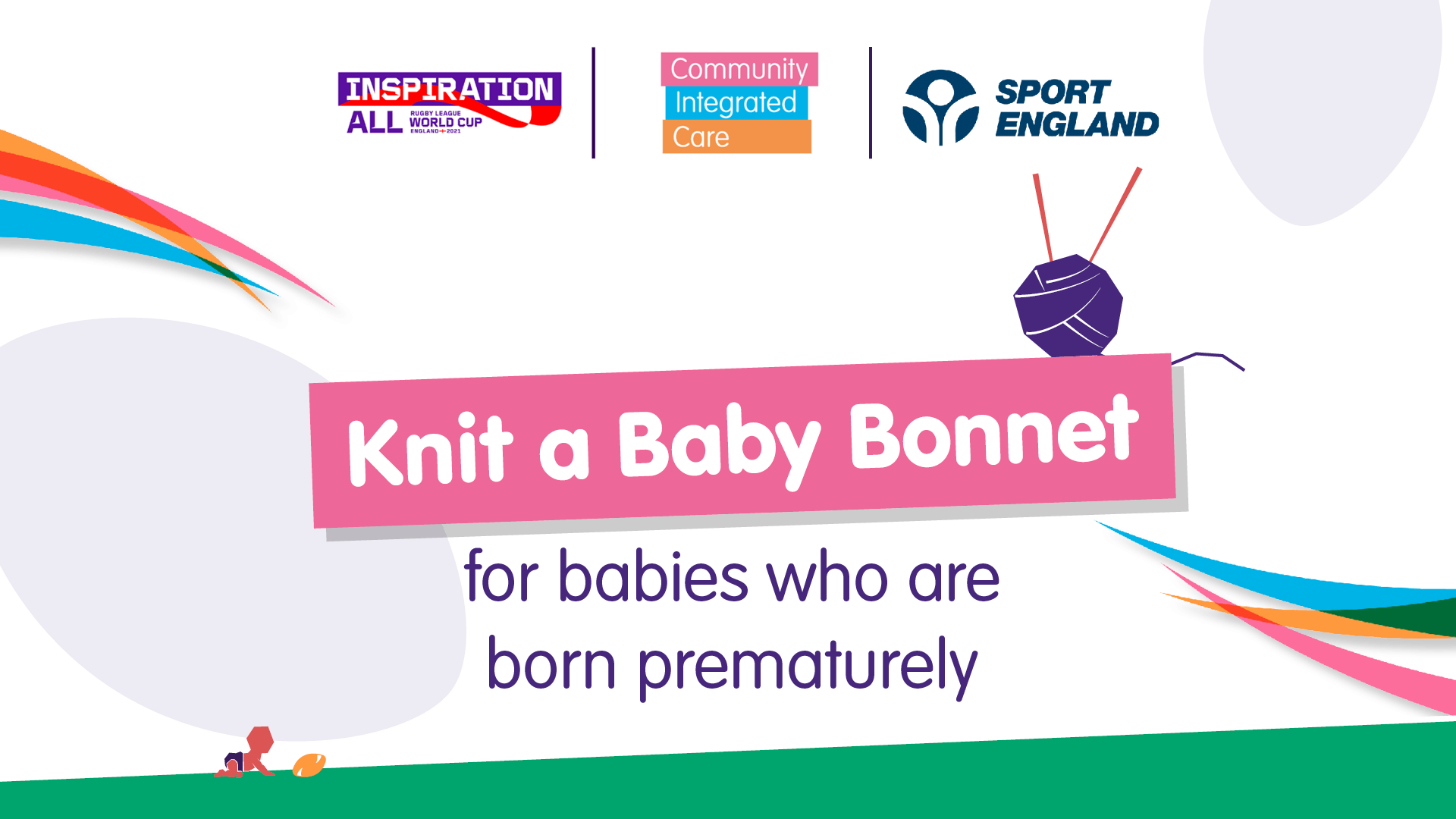 Knit a baby bonnet for babies who are born prematurely.