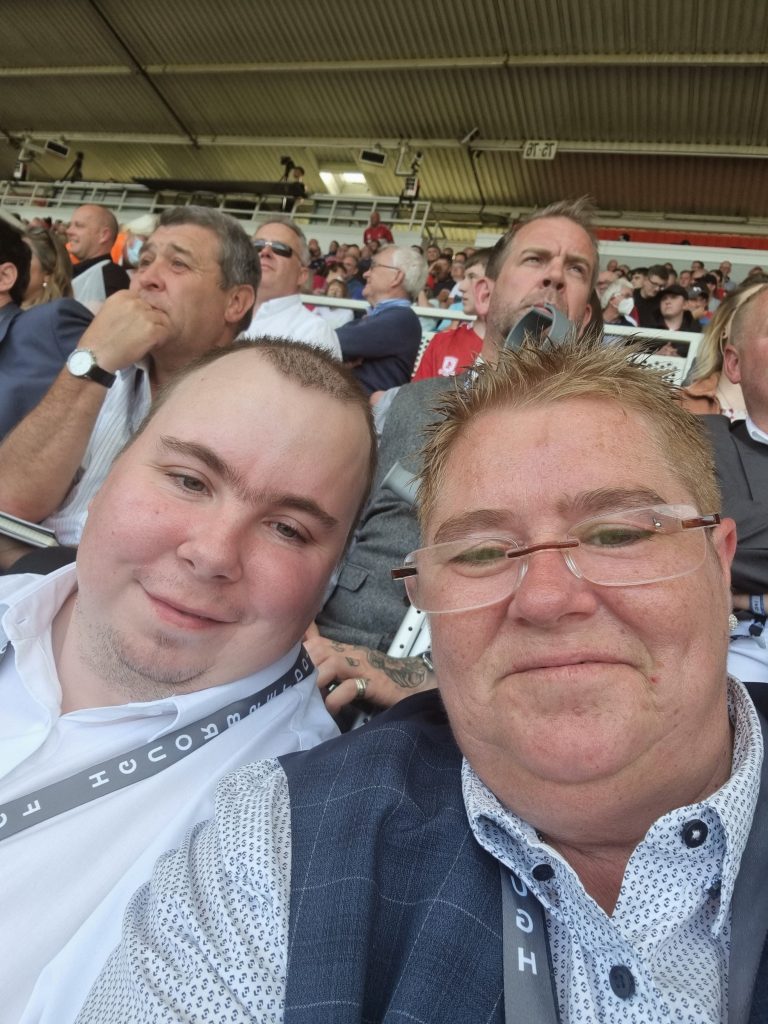 Middlesbrough foundation day with Kay Jex and James