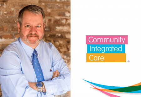 Mark Adams with Community Integrated Care Logo