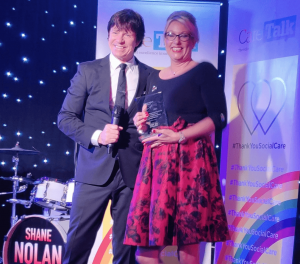 Fiona Barrie Higgins wins Outstanding Contribution to Soical Care Award