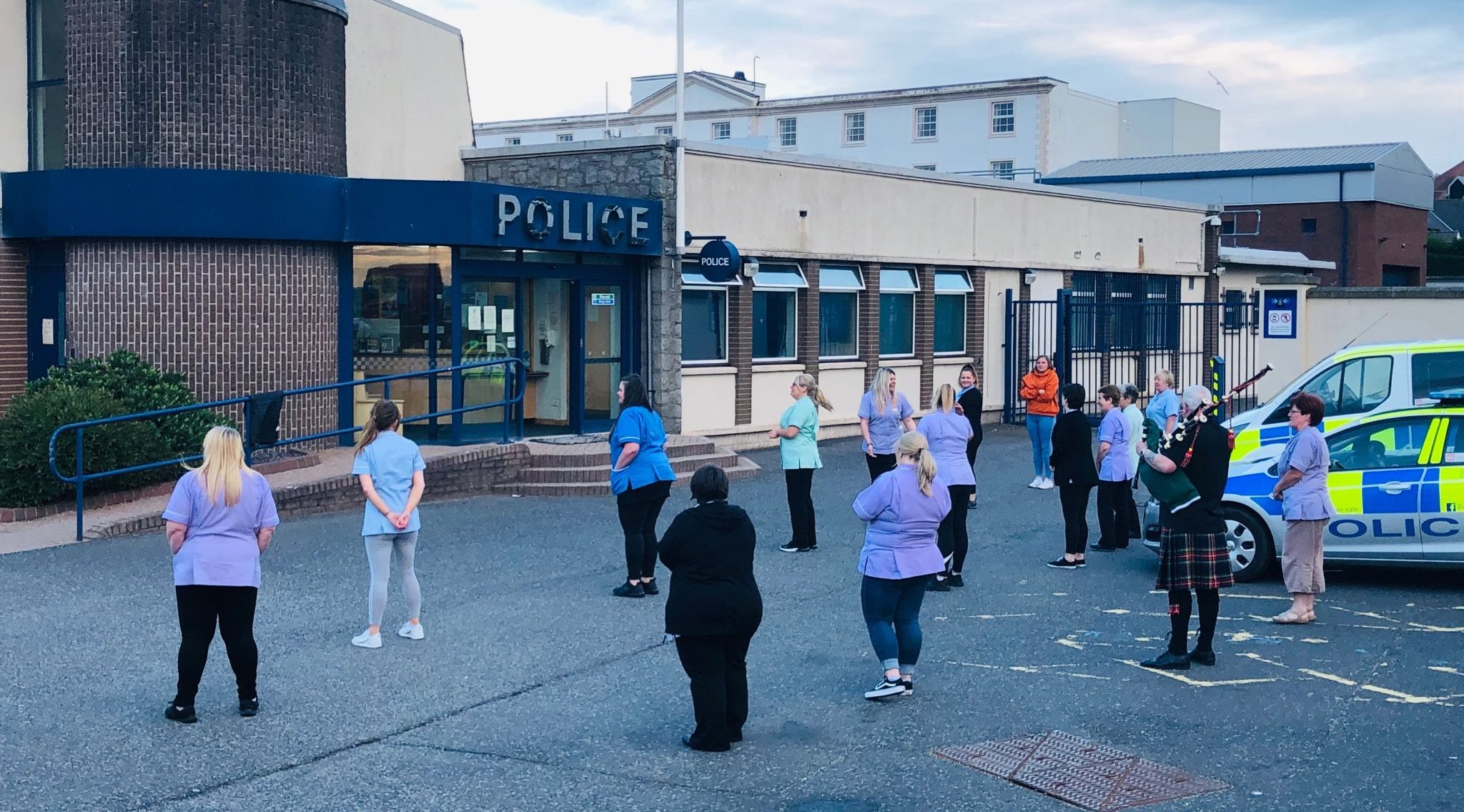 Group showing support to police