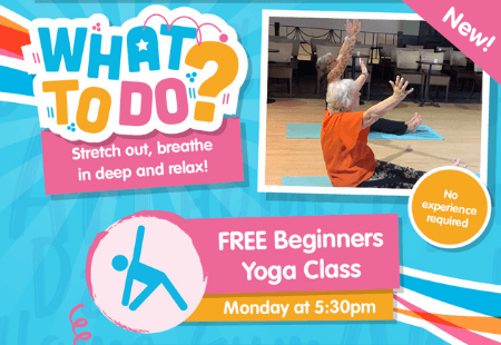 Our new free weekly yoga classes.