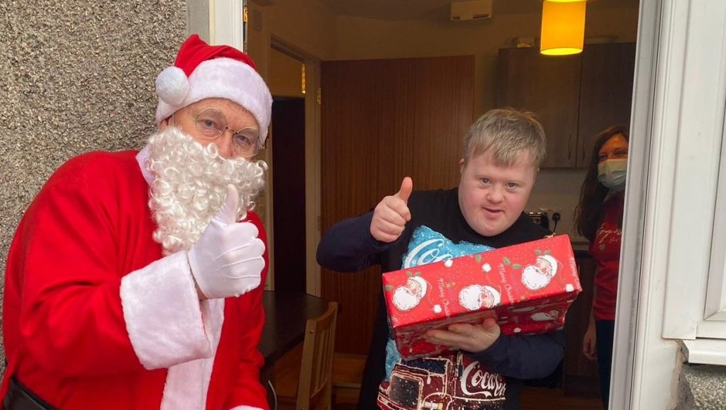 Santa delivers gifts to people we support in Aberdeenshire.