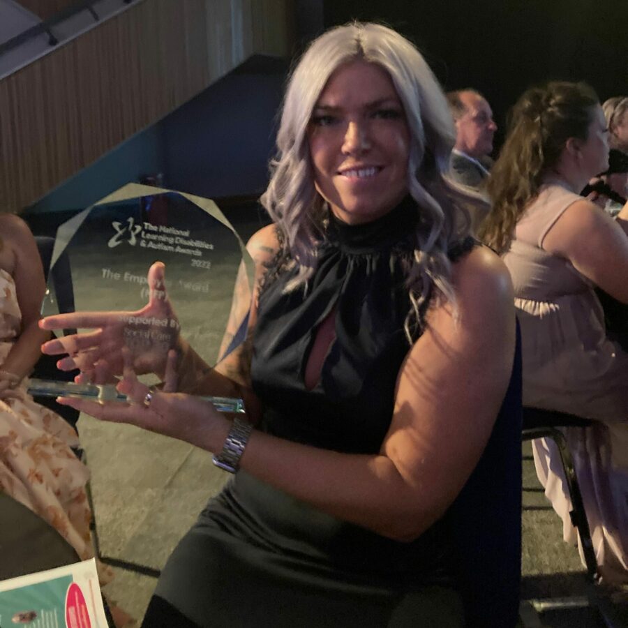 Bryony osbourne, Head of Ops for the North West, holds the Employer Award for Community Integrated Care.