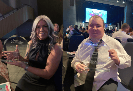 Celebrating 2 wins at the National Learning disabilities and Autism Awards!