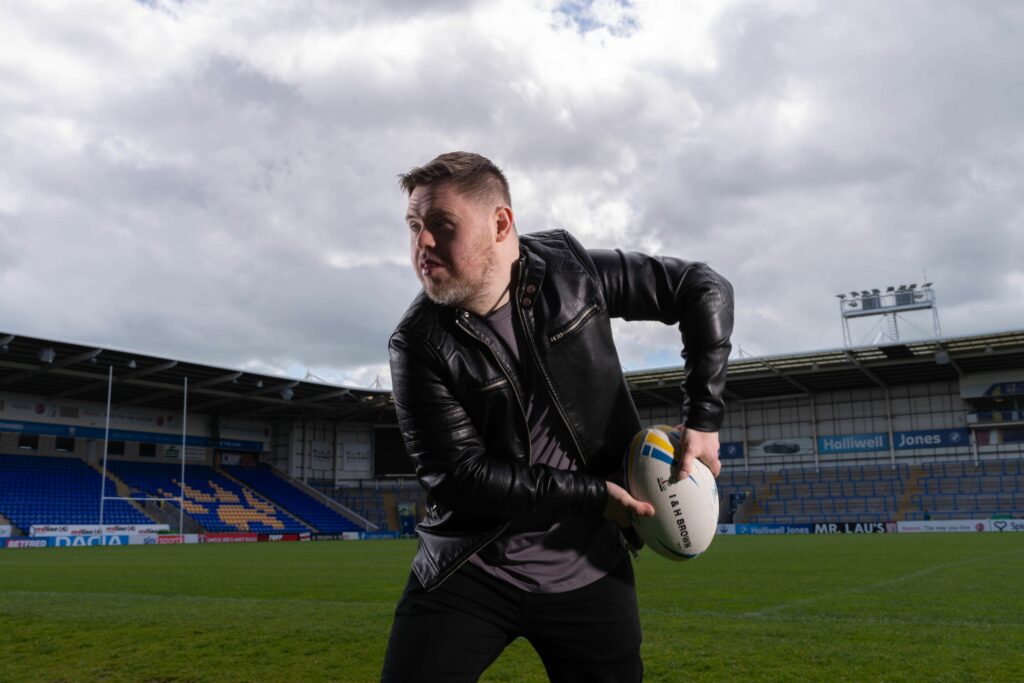 Oliver Thomason at Haliwell Jones stadium, home of the Warrington Wolves