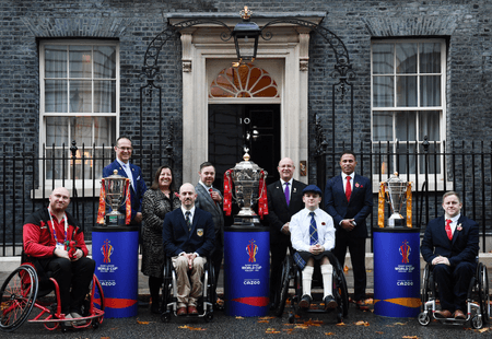 Championing inclusion and celebrating our Inclusive Volunteering® in front of 10 Downing street