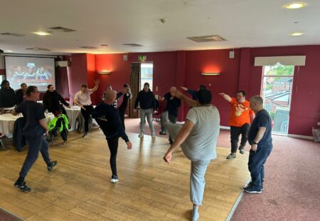 People we support volunteering and experiences Taekwondo.
