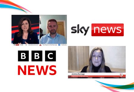 We feature on national news speaking out for social care.