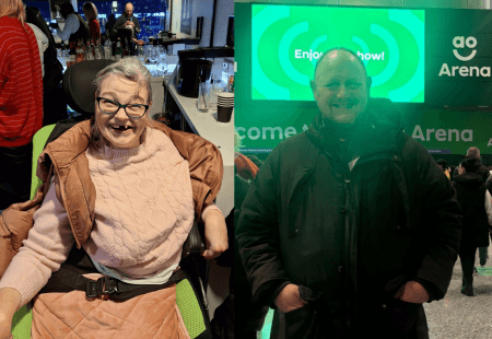 Tracy and Lee, both supported by Community Integrated Care, enjoyed a VIP Disney on Ice experience thanks to Worldwide Hospitality.