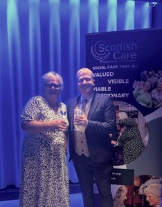 Shaun and Heather at the Scottish Care at Home and Housing Awards