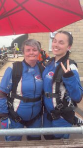 Haylee and Helen after skydive