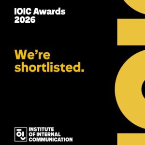 Image of IOIC Awards logo with the words 'We're shortlisted'